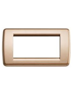 Vimar 16754.22 Rondo' Metal Plate 4 Places Bronze Idea Series